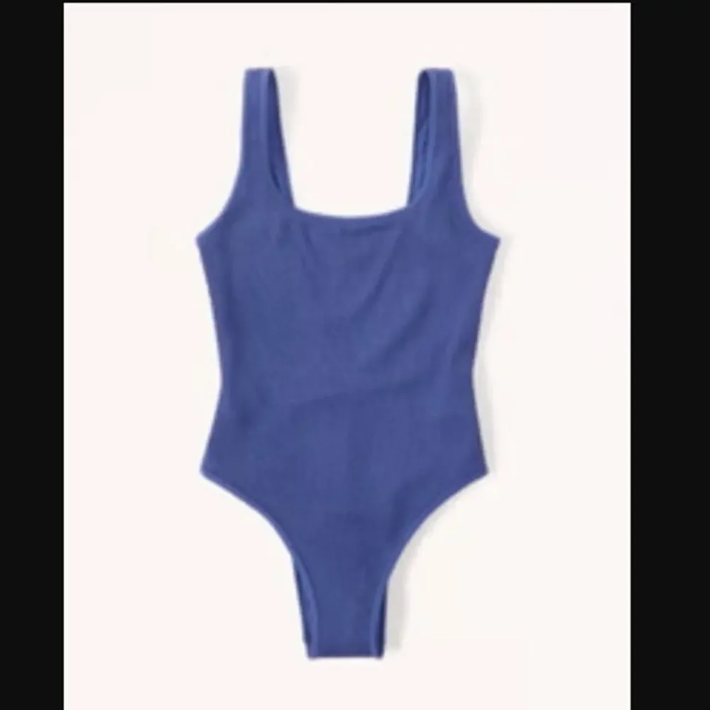 Abercrombie & Fitch β90s Scoopneck One-Piece Swimsuit β Blue β Size XL - Picture 3 of 3